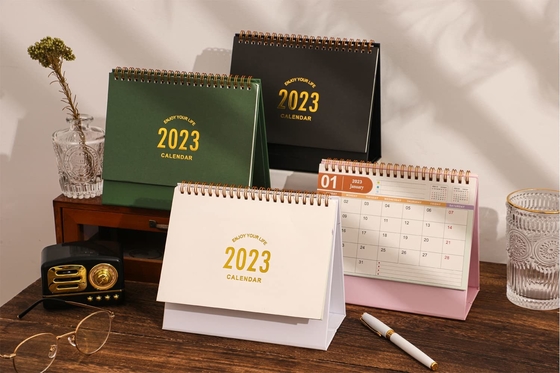 Embossing Debossing Calendari da parete mensili Calendario dell'Avvento da scrivania personalizzato 365 giorni