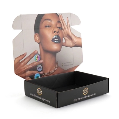 Goffratura Debossing Cosmetic Black Mailer Box Parrucca Scatola di immagazzinaggio Dimensioni personalizzate