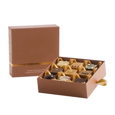 Scatola di cartone rigida per cioccolato a nove griglie Scatola portaoggetti multi-griglia per uso alimentare