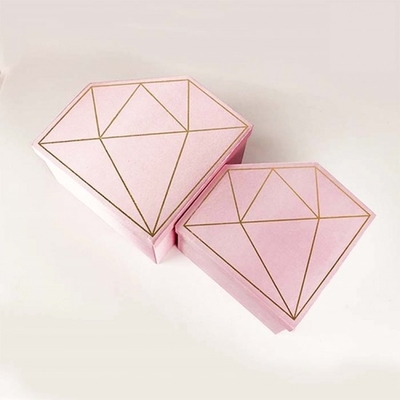 Scatola di fiori di diamanti stampati personalizzati FSC Scatola di rose di diamanti con stampa a caldo in oro