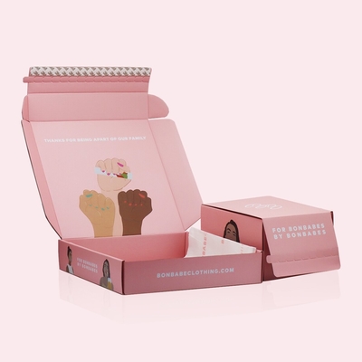 Pantone Color Mailer Shipping Box Scatole postali colorate con laminazione opaca lucida