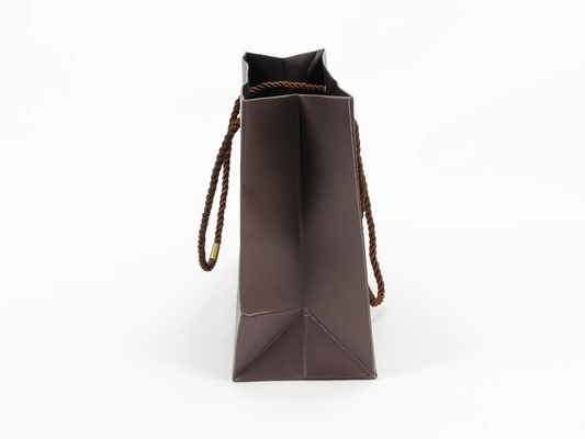 Sacchetti di Carta Personalizzati con Patina Opaca Sacchetti di Carta per la Spesa Marrone Cioccolato
