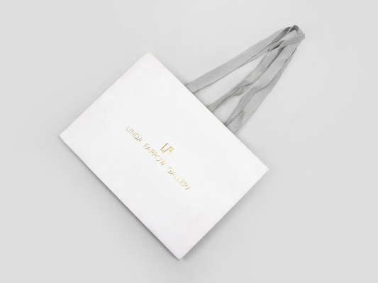 Sacchetti di carta bianchi personalizzati Occhiali di fascia alta Shopping Sacchetti di carta