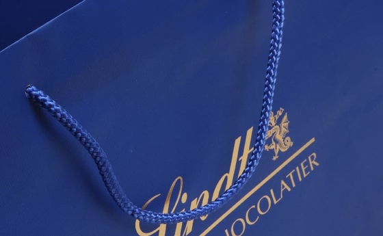 C1S C2S Sacchetti di carta personalizzati patinati lucidi Sacchetti di carta per la spesa per indumenti blu mare