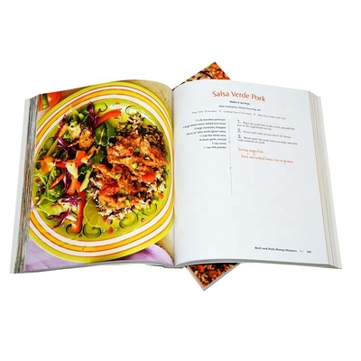Stampa di libri di carta patinata con rilegatura a copertina morbida per ricette a colori CMYK
