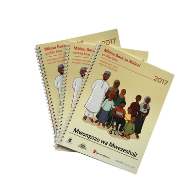 Libro di testo educativo rilegato a spirale 100gsm 120gsm 140gsm Libro in brossura con copertina rigida