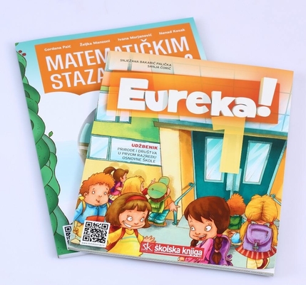 Libro di testo educativo rilegato a spirale 128gsm 140gsm 157gsm Servizio di stampa in brossura