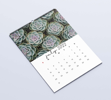 Calendario da tavolo con laminazione opaca Stampa calendari da parete mensili da 600-1000 gsm