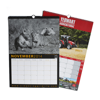 Vario calendario della carta patinata di dimensione C2S che stampa 128gsm 157gsm 190gsm 210gsm