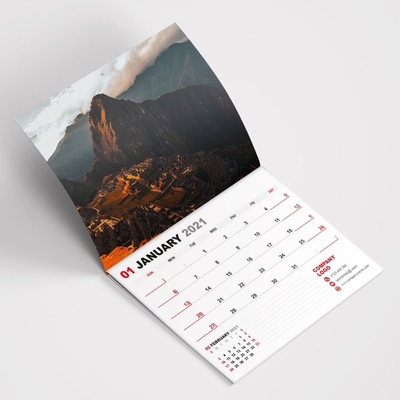 Calendario da parete con cerchio filettato SGS Stampa calendario a colori con vista mensile