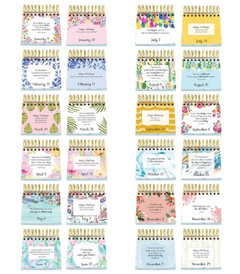 Calendari dell'Avvento da scrivania mensili stampa calendario da parete floreale ondulato