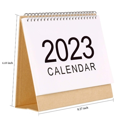 Calendario mensile da stampare 2023 Calendario da tavolo in cartone da 1400 gsm 1800 gsm
