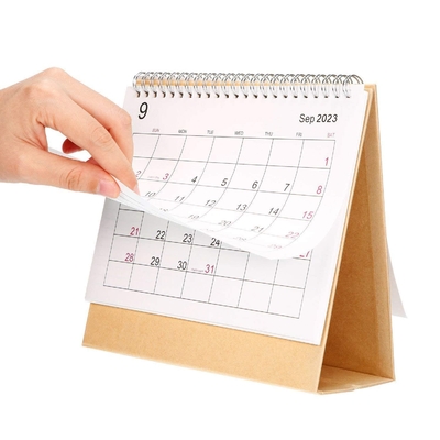 Calendario mensile da stampare 2023 Calendario da tavolo in cartone da 1400 gsm 1800 gsm