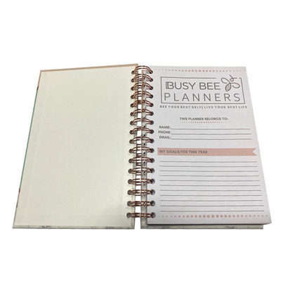 Quaderno a spirale con copertina rigida A6 stampa quaderno stampa OEM ODM