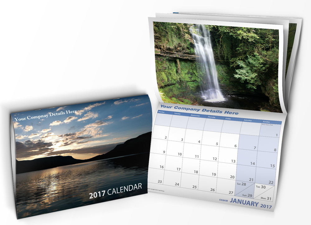Calendario da parete in carta artigianale a colori CMYK, formato A3, A4, A5, A6, calendario da tavolo orizzontale