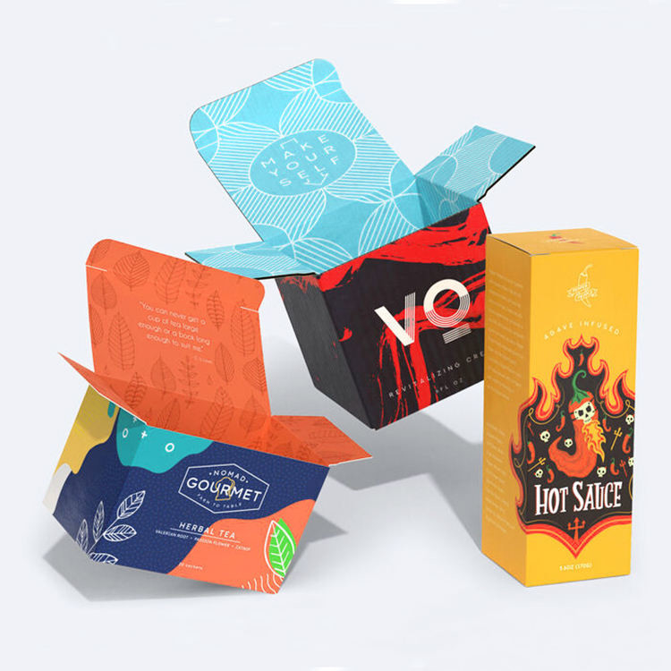 Scatola di cartone pieghevole con logo OEM Scatola di cartone pieghevole a colori Pantone CMYK